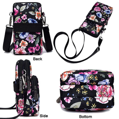 Animal Park Mini Crossbody Phone Wallet With Arm Band - Deep Blue Rose