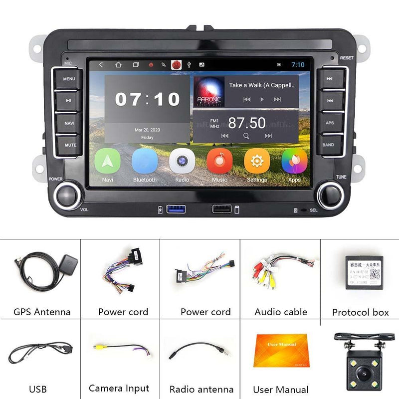 7 Inch Android Car Multimedia Player With Navigation Bluetooth Reversing Camera - Fits Volkswagen - Android 10.0 - 1 + 16G - Standard + 4Lights