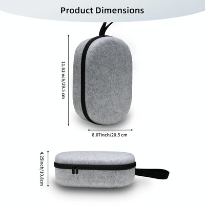 Portable Vr Headset Storage Bag For Apple Vision Pro Glasses - Gray Felt - Gray Linen