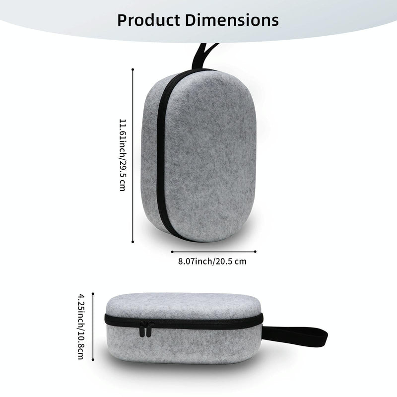 Portable Vr Headset Storage Bag For Apple Vision Pro Glasses - Gray Felt - Gray Linen