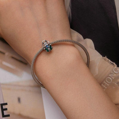 925 Sterling Silver Zircon Beetle Oil Drip Bracelet