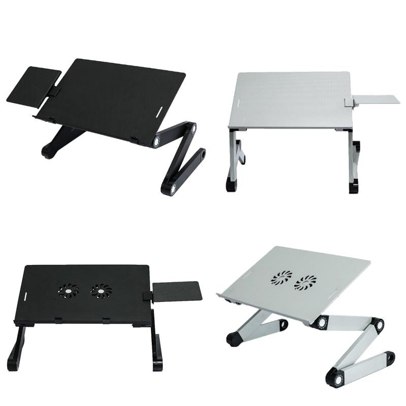 Adjustable Folding Laptop Desk With Mouse Board - Aluminum Alloy