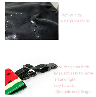 Refreshing Avocado Pet Scarf Three-Layer Thickened Waterproof Saliva Towel - Size Xs