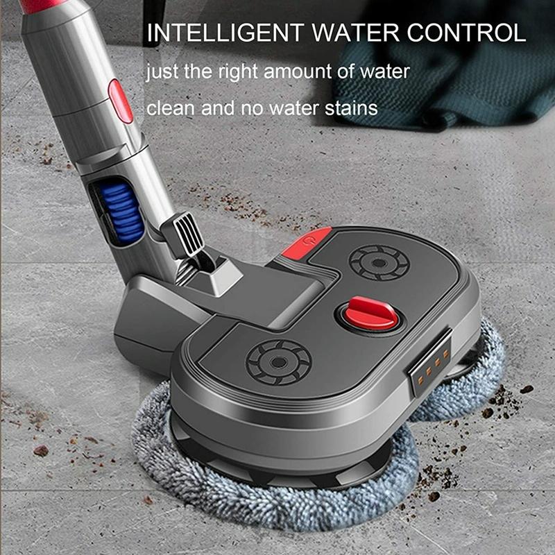 Electric Vacuum Cleaner with Integrated Mopping Head and Water Tank - Includes 6 Rag Pieces - For Dyson V7 V8 V10 V11