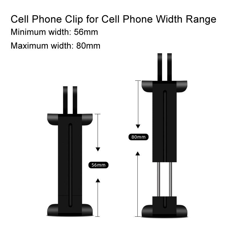 70cm Straight Pull Selfie Stick for Sports Cameras with 3 Jaw Screw - Single Rod