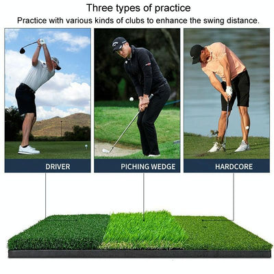 Indoor Golf Practice Pad - 3-in-1 Swing Mat for Hitting and Chipping - 30X60Cm