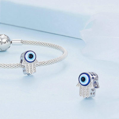 925 Sterling Silver Zircon Hand Of Fatima Bracelet