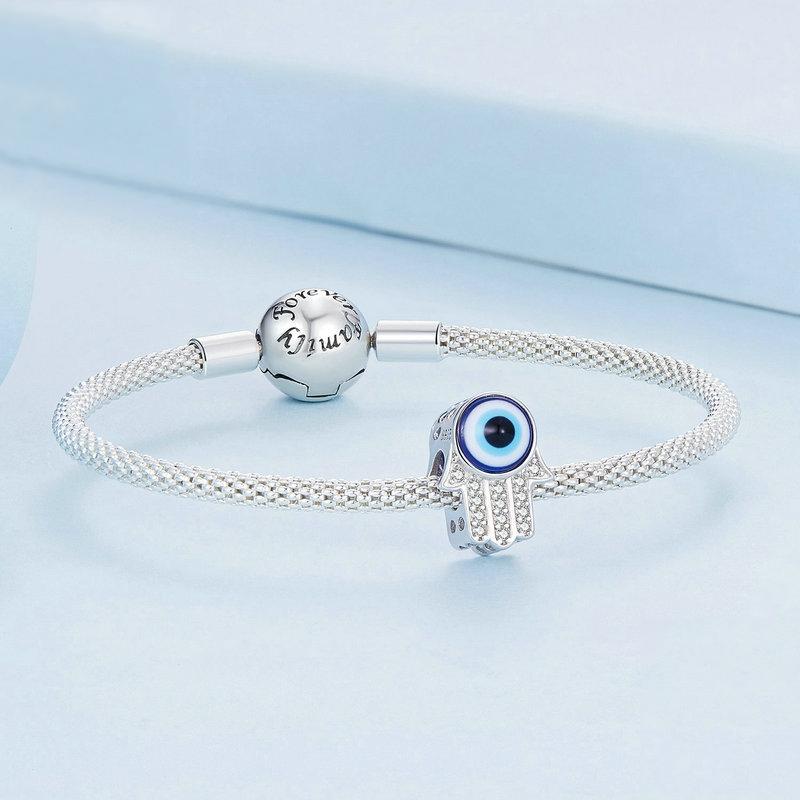 925 Sterling Silver Zircon Hand Of Fatima Bracelet