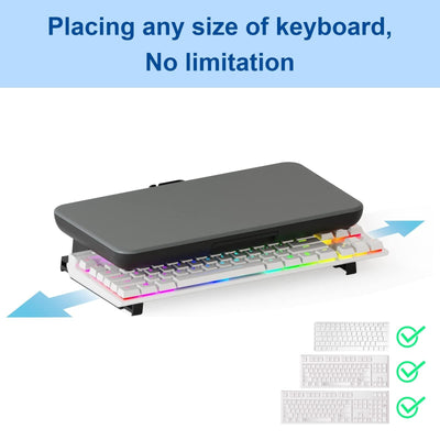 Adjustable Laptop Stand With Storage Drawer - Height Riser - Basic