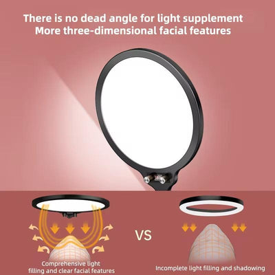 Full-screen Selfie Ring Light Tripod Set for Live Stream - 210cm Height - 55Cm Bracket