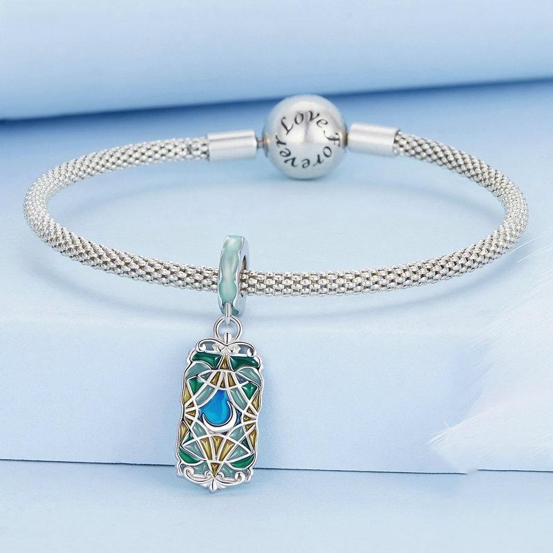 925 Sterling Silver Colorful Moon Tarot Bracelet