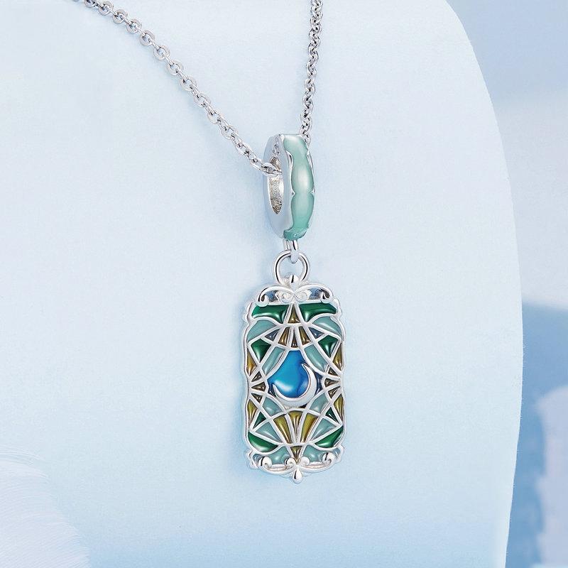 925 Sterling Silver Colorful Moon Tarot Bracelet