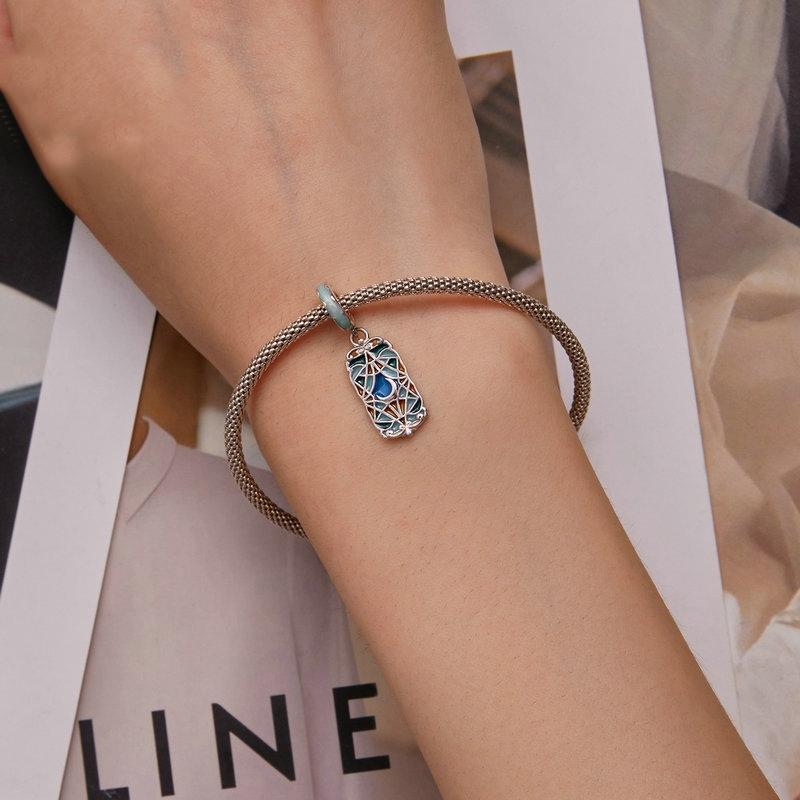 925 Sterling Silver Colorful Moon Tarot Bracelet