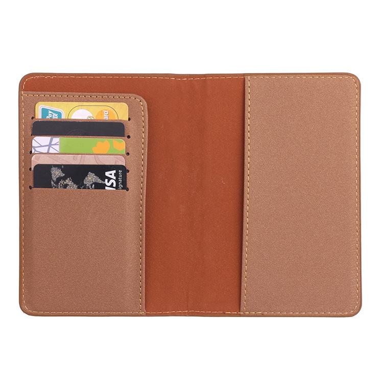 Frosted Pu Multi Card Passport Holder For Travel Abroad Blue