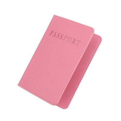 Frosted Pu Multi Card Passport Holder For Travel Abroad Blue
