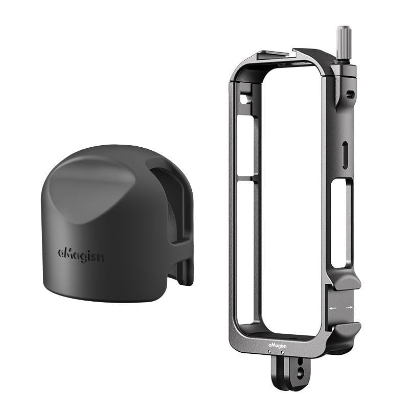 Amagisn Metal Rabbit Cage Protective Frame - Insta360 X3 - With Lens Cover