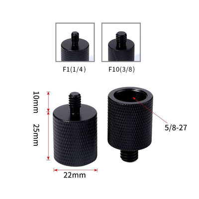 2-Pack Microphone Adapter 1 / 4 Male To F1 5 / 8-27 Female Screw