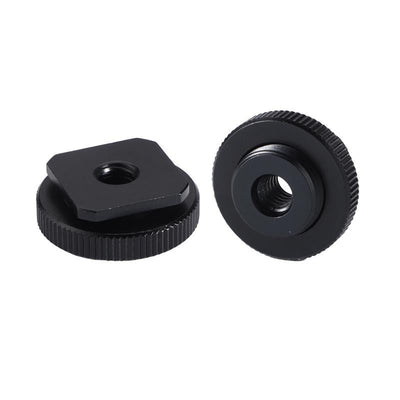 2-Pack Aluminum Hot Shoe Adapter 5 / 8 Male To 1 / 4 Female