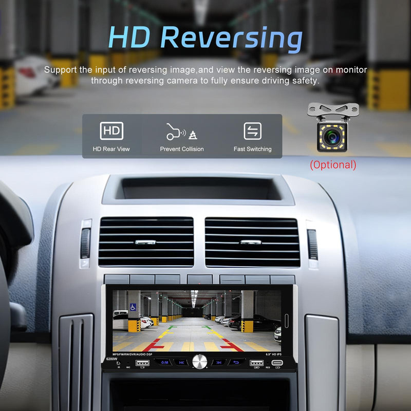 6.9 Inch Car Mp5 Player With Carplay Function & Backup Camera - Standard