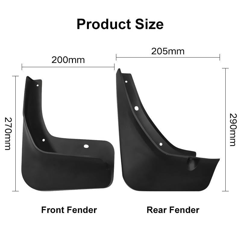 For Mg Zs 2020-2021 4Pcs / Set Car Auto Soft Plastic Splash Flaps Fender Guard