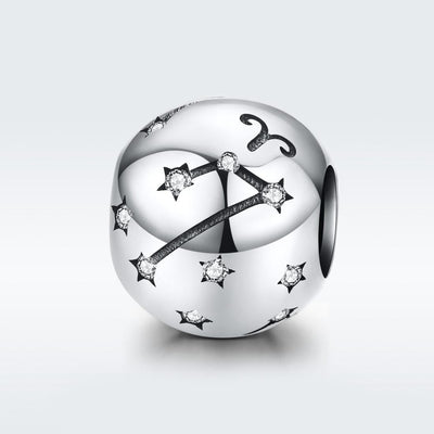 925 Sterling Silver Diy Zodiac Bracelet Beads Constellation Accessories Aries Style - Aries