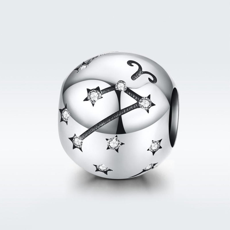925 Sterling Silver Diy Zodiac Bracelet Beads Constellation Accessories Aries Style - Aries