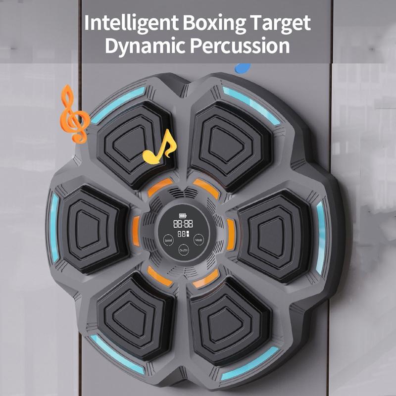 Adjustable 9-Speed Bluetooth Music Boxing Machine With Lights - Black - Black