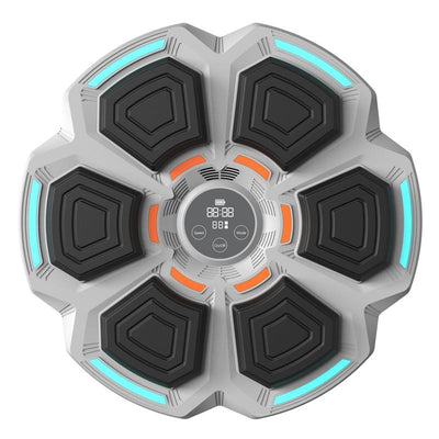 Adjustable 9-Speed Bluetooth Music Boxing Machine With Lights - Black - Black