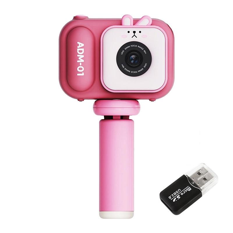 48Mp Dual Lens Kids Digital Camera With 2.4 Ips Screen And 32Gb Tf Card - Blue Fox - Without Tf Card Pink Bunny