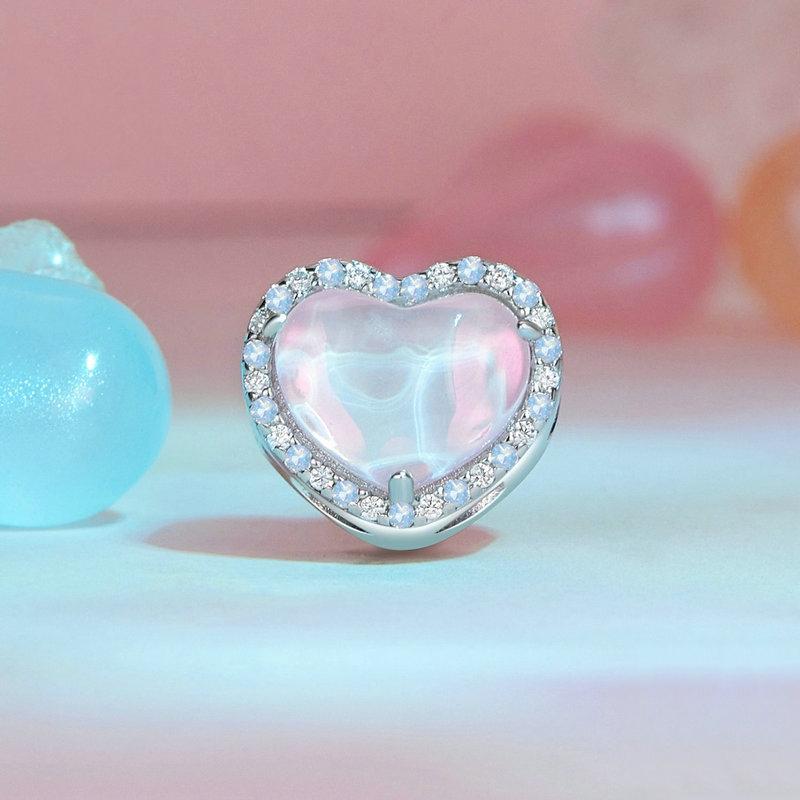 925 Sterling Silver Diy Love Beads For Valentine&