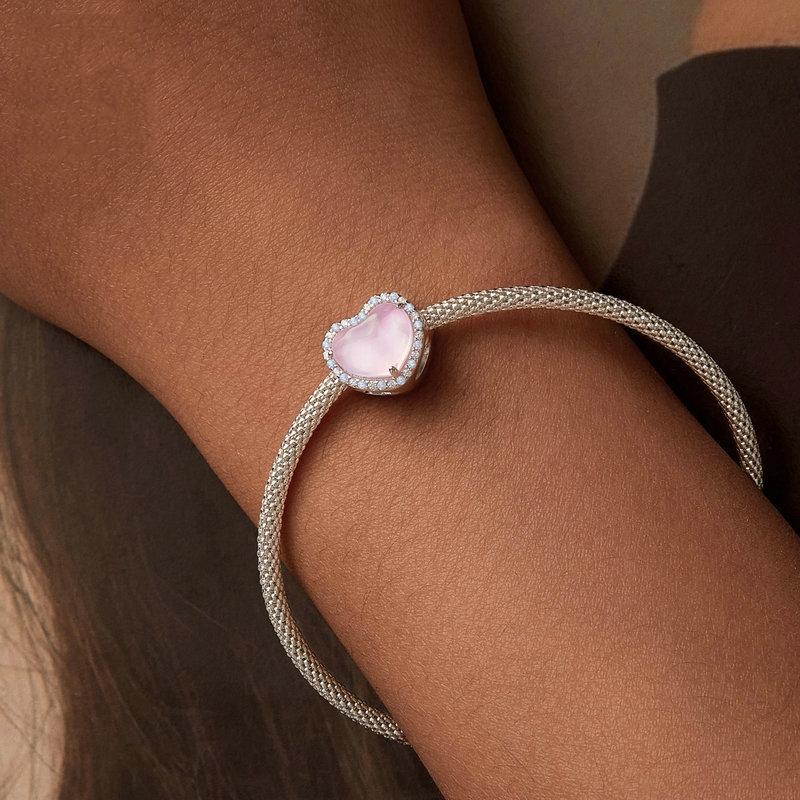 925 Sterling Silver Diy Love Beads For Valentine&