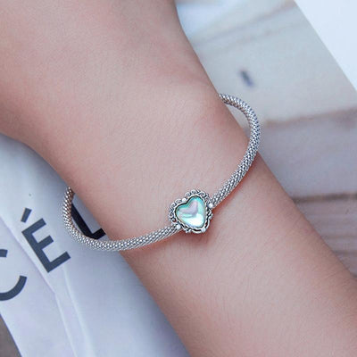 925 Sterling Silver Natural Four Leaf Clover Bracelet Pendant Diy Beading Accessory Bsc667 Style - Four-Leaf Clover