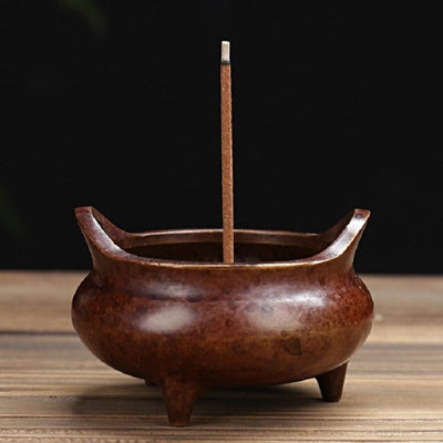 Antique Incense Burner - Pure Copper Binaural Small Indoor