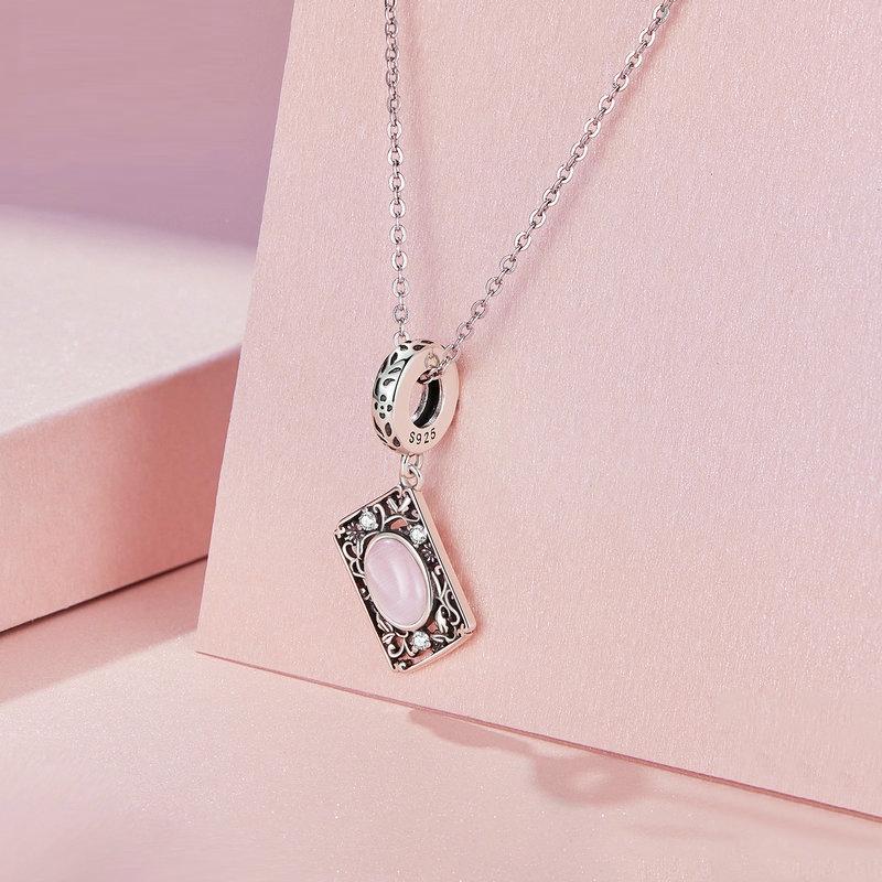 925 Sterling Silver Zircon Square Tag Bracelet In