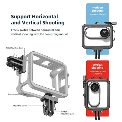 Amagisn Metal Rabbit Cage Protection For Insta360 Go 3 - Bezel Accessories