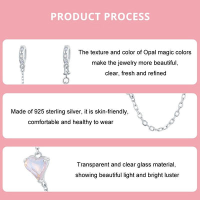 925 Sterling Silver Love Safety Chain For Diy Beading