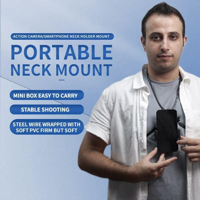 Flexible Neck Mount for Gopro and Smartphones Compatible with Action Cameras