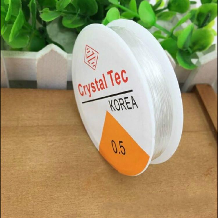 5 Piece Clear Elastic Fishing Line For Diy Jewelry Bead Making And Crafts 0.5Mm