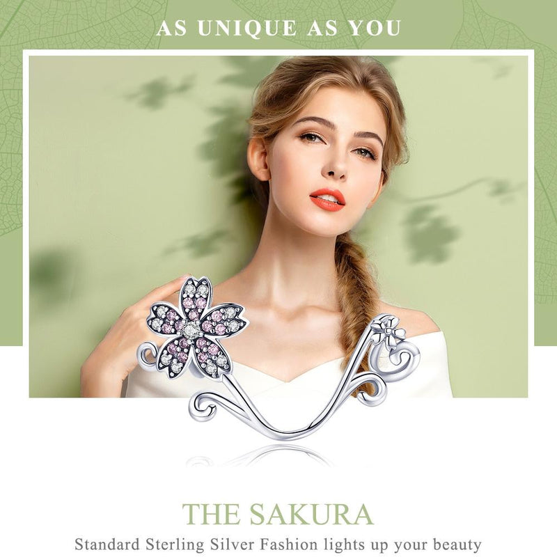 925 Sterling Silver Floral Diy Bracelet Charm