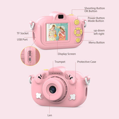 2.0-Inch 4X Zoom Hd Digital Camera For Kids - Blue - Blue+32G