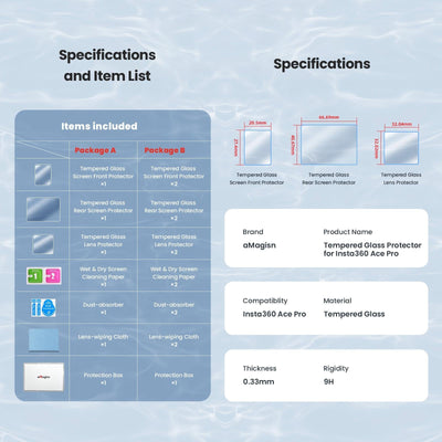 Tempered Protective Film for Insta360 Ace Pro Sports Camera - 1 Set - 1Set