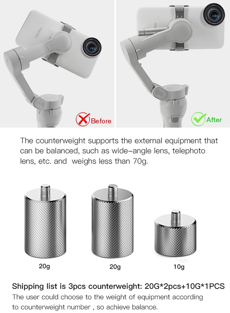 50g Anti-shake Counterweight for Dji Om4 / Mobile 3 Gimbal