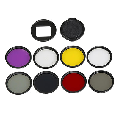 52mm Lens Filter Set for Gopro Hero5 Action Camera - Cpl Uv Nd8 Nd2 Star 8 Fld