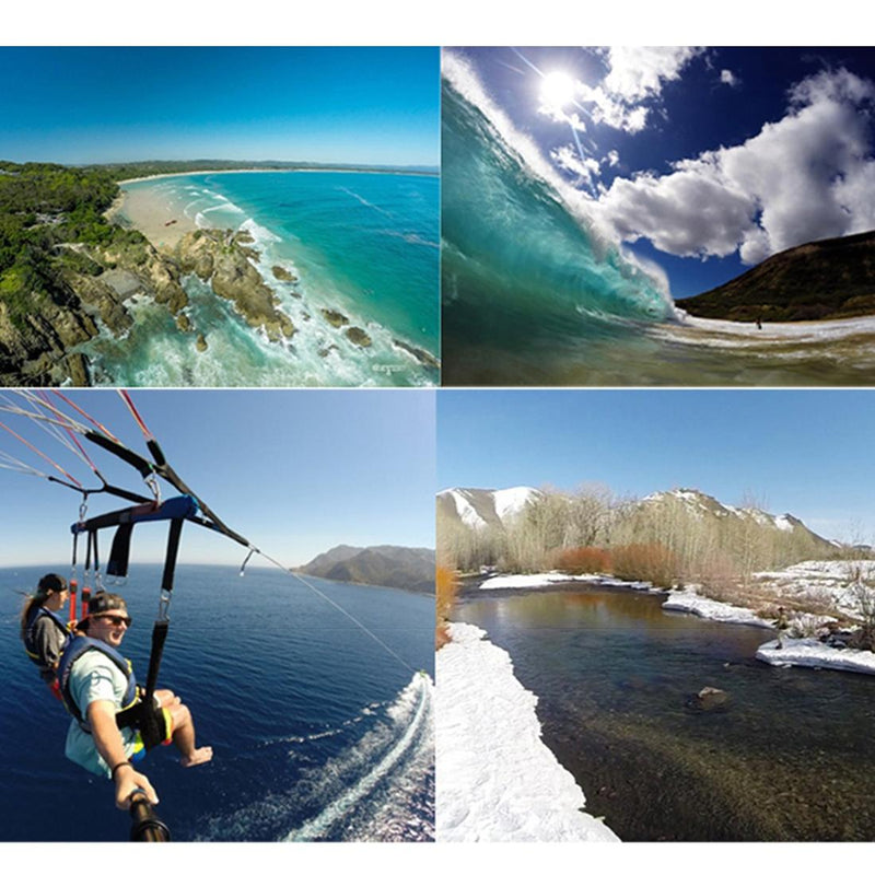 52mm Lens Filter Set for Gopro Hero5 Action Camera - Cpl Uv Nd8 Nd2 Star 8 Fld