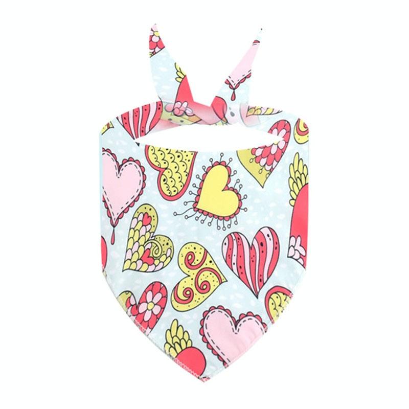 Cute Pet Triangle Towel Bib Cartoon Cats And Dogs Drool Towel Scarf - 11