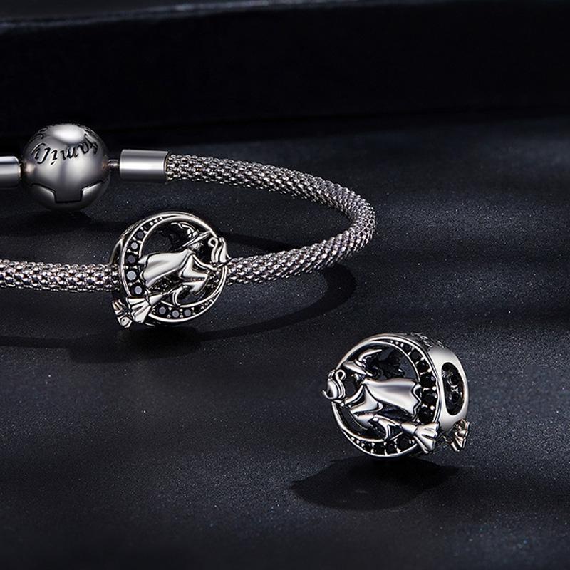925 Sterling Silver Halloween Witch Diy Bracelet Bead Accessories