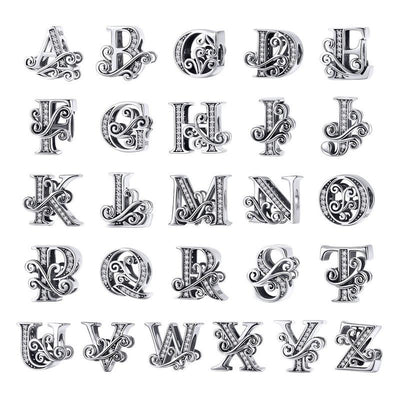 Diy Bracelet Beaded Accessories With Zircon Beads 26 Letters Style - U