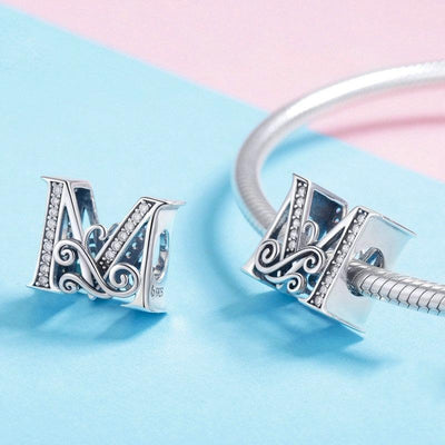 Diy Bracelet Beaded Accessories With Zircon Beads 26 Letters Style - U