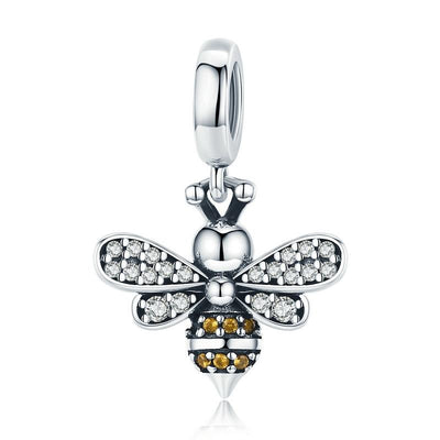 925 Sterling Silver Bee Charm For Diy Bracelets