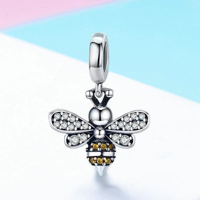 925 Sterling Silver Bee Charm For Diy Bracelets